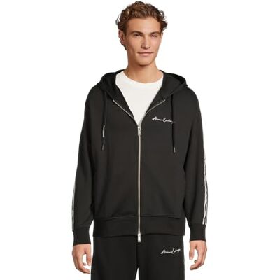 8NZMSH Armani Exchange Men's Essential, Logo Signature, pełny zamek błyskawiczny, bluza, czarna, XL, czarny, XL 8NZMSH Armani Exchange Men's Essential, Logo Signature, pełny zamek błyskawiczny, bluza, czarna, XL, czarny, XL