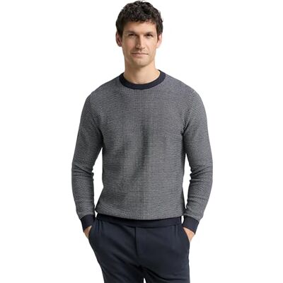 1049372 TOM TAILOR Sweter męski, 39373 Navy Offwhite Dot Stripe, 3XL 1049372 TOM TAILOR Sweter męski, 39373 Navy Offwhite Dot Stripe, 3XL