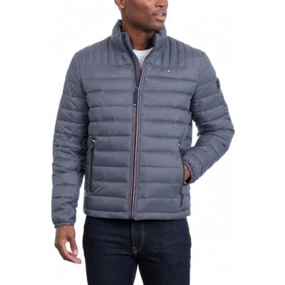 158AN496-CHA-M Tommy Hilfiger Męska kurtka puchowa Ultra Loft Packable Down Alternative Coat, Grafitowy, M 158AN496-CHA-M Tommy Hilfiger Męska kurtka puchowa Ultra Loft Packable Down Alternative Coat, Grafitowy, M