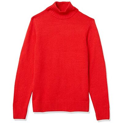 AE-M-F20-SWT-106-RedRD-X-Large Amazon Essentials Men's Sweter z długim rękawem i golfem, miękki w dotyku, Czerwony, XL AE-M-F20-SWT-106-RedRD-X-Large Amazon Essentials Men's Sweter z długim rękawem i golfem, miękki w dotyku, Czerwony, XL