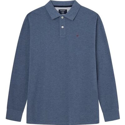HM550956 Hackett London Męska koszulka polo z logo Classic Fit, niebieski (ciemnoniebieski), XXL HM550956 Hackett London Męska koszulka polo z logo Classic Fit, niebieski (ciemnoniebieski), XXL