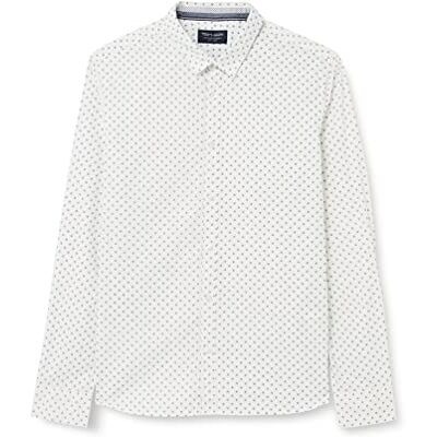 10711547D Teddy Smith Męska bluzka z kreskówki, Ml, Blanc/Total Navy, M 10711547D Teddy Smith Męska bluzka z kreskówki, Ml, Blanc/Total Navy, M