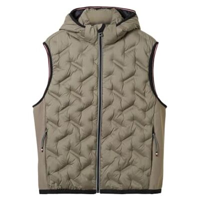 1041313 TOM TAILOR Męska kamizelka hybrydowa z kapturem, 32097 Smokey Olive Green, XL 1041313 TOM TAILOR Męska kamizelka hybrydowa z kapturem, 32097 Smokey Olive Green, XL
