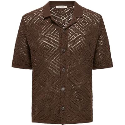 22034030-4765783 Onskolmar Reg 5 Ss Shirt Knit, Demitasse, XL 22034030-4765783 Onskolmar Reg 5 Ss Shirt Knit, Demitasse, XL