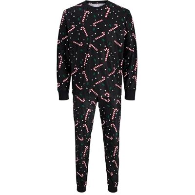 12285375-4870093 JACK & JONES Jactristan Printed Lounge Set W, czarny, M 12285375-4870093 JACK & JONES Jactristan Printed Lounge Set W, czarny, M
