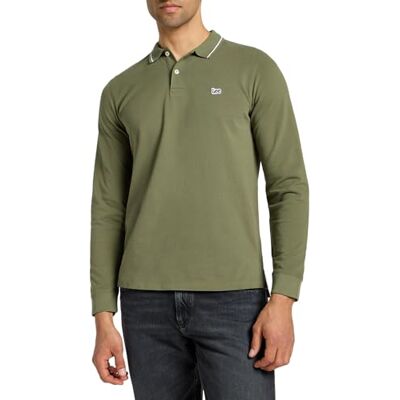 112355667 Lee Ls Pique Polo koszulka polo dla mężczyzn, Mercantile Green, S 112355667 Lee Ls Pique Polo koszulka polo dla mężczyzn, Mercantile Green, S