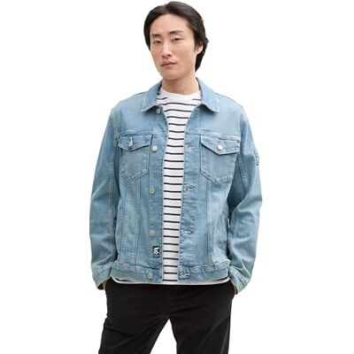 1046310 TOM TAILOR Męska kurtka dżinsowa, 10118 Used Light Stone Blue Denim, M 1046310 TOM TAILOR Męska kurtka dżinsowa, 10118 Used Light Stone Blue Denim, M