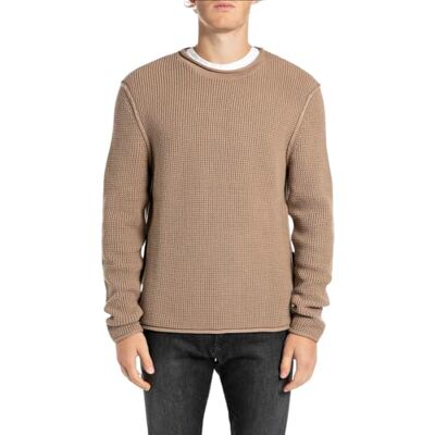 UK4452.000.G22920 Replay Męski sweter regular fit, 225 Sahara, XS UK4452.000.G22920 Replay Męski sweter regular fit, 225 Sahara, XS