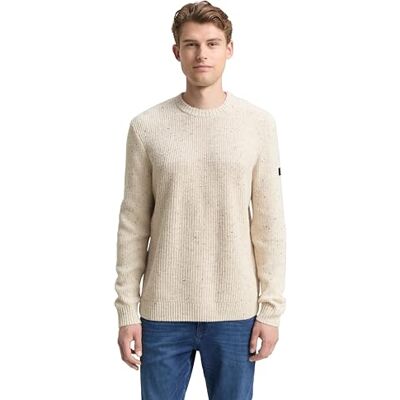1048712 TOM TAILOR Sweter męski, 36943 Offwhite Melange Multi Neps, 3XL 1048712 TOM TAILOR Sweter męski, 36943 Offwhite Melange Multi Neps, 3XL