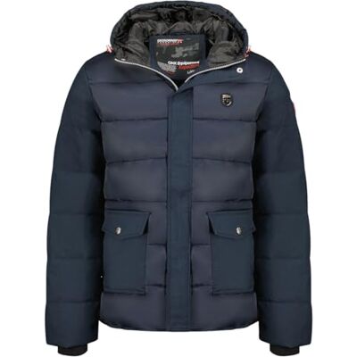 WW5501H/GN Geographical Norway Altop męska parka długa, ciepła kurtka jesienno-zimowa, wodoodporna kurtka z kapturem, outdoorowa futrzana kurtka wiatrówka, męska (granatowa S), granatowy, S WW5501H/GN Geographical Norway Altop męska parka długa, ciepła kurtka jesienno-zimowa, wodoodporna kurtka z kapturem, outdoorowa futrzana kurtka wiatrówka, męska (granatowa S), granatowy, S