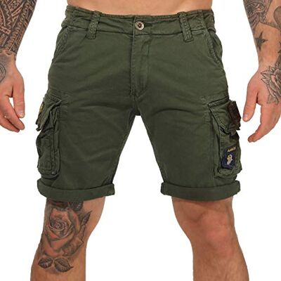 186209-142 Alpha Industries Męskie spodenki Crew Short Patch Short Dark Olive 186209-142 Alpha Industries Męskie spodenki Crew Short Patch Short Dark Olive