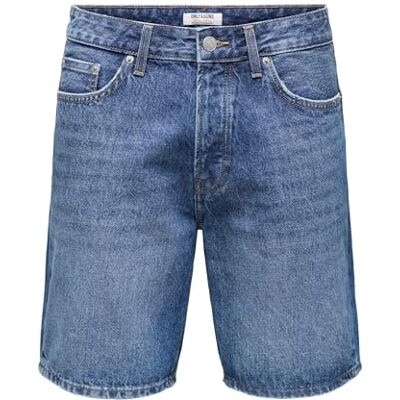 22033223-4713634 ONLY & SONS Onsedge Db 3223 Tai DNM szorty Noos, niebieski (Dark Blue Denim), XL 22033223-4713634 ONLY & SONS Onsedge Db 3223 Tai DNM szorty Noos, niebieski (Dark Blue Denim), XL