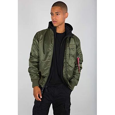 183110-481 Alpha Industries MA-1 D-Tec Bomber Jacket dla mężczyzn Darkgreen/Black 183110-481 Alpha Industries MA-1 D-Tec Bomber Jacket dla mężczyzn Darkgreen/Black