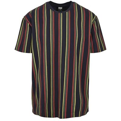 TB3693 Urban Classics Koszulka m?ska z nadrukiem oversized Retro Stripe Tee, granatowy/Burnedred, M TB3693 Urban Classics Koszulka m?ska z nadrukiem oversized Retro Stripe Tee, granatowy/Burnedred, M