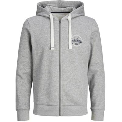 12245504 Bestseller A/S Męska kurtka z kapturem Jjmikk Sweat Zip Hood Pls, Light Grey Melange, 3XL duże rozmiary 12245504 Bestseller A/S Męska kurtka z kapturem Jjmikk Sweat Zip Hood Pls, Light Grey Melange, 3XL duże rozmiary