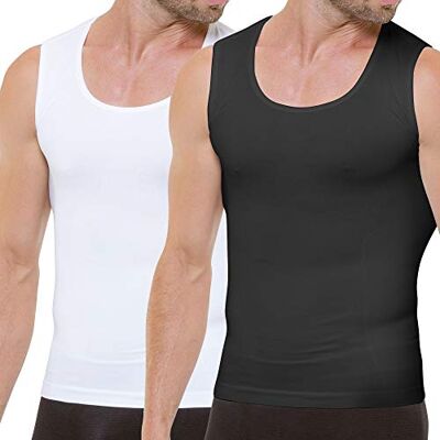 T120_Noir/Blanc_L/XL Sveltek X2 one size męski tank top czarny/biały T120_Noir/Blanc_L/XL Sveltek X2 one size męski tank top czarny/biały