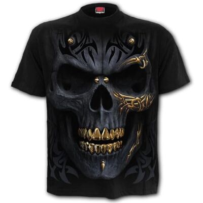 M031M101-3 Spiral Czarny złoty T-shirt czarny, Czarny, XXL M031M101-3 Spiral Czarny złoty T-shirt czarny, Czarny, XXL