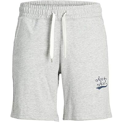 12228758 JACK & JONES Męskie spodenki dresowe JPSTTREVOR GMS, jasnoszary, melanż, rozmiar S, jasnoszary melanżowy, S 12228758 JACK & JONES Męskie spodenki dresowe JPSTTREVOR GMS, jasnoszary, melanż, rozmiar S, jasnoszary melanżowy, S