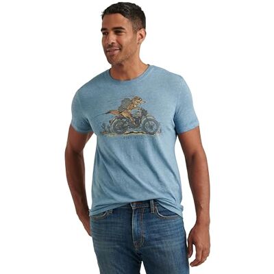 7M84576 Lucky Brand Męska koszulka z krótkim rękawem z okrągłym dekoltem Coyote Rider 7M84576 Lucky Brand Męska koszulka z krótkim rękawem z okrągłym dekoltem Coyote Rider