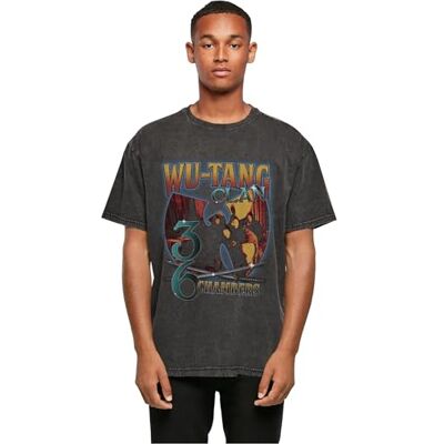 MT2867 Mister Tee Upscale T-shirt unisex Wu Tang 36 Chambers Acid was Oversize Tee, T-shirt z nadrukiem, oversized fit, bawełna, czarny, 4XL MT2867 Mister Tee Upscale T-shirt unisex Wu Tang 36 Chambers Acid was Oversize Tee, T-shirt z nadrukiem, oversized fit, bawełna, czarny, 4XL