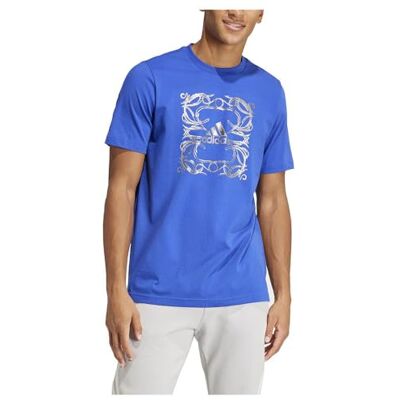 IR5843 adidas Mężczyźni Metallic Graphic Tee, semi lucid blue, S IR5843 adidas Mężczyźni Metallic Graphic Tee, semi lucid blue, S