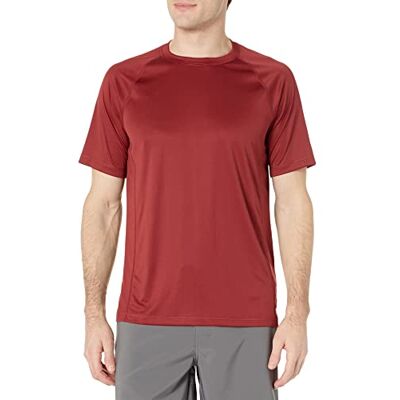 S17AE40003_Brick Red Amazon Essentials Men's Szybkoschnąca koszulka pływacka UPF 50 z krótkim rękawem, Ceglany, S S17AE40003_Brick Red Amazon Essentials Men's Szybkoschnąca koszulka pływacka UPF 50 z krótkim rękawem, Ceglany, S