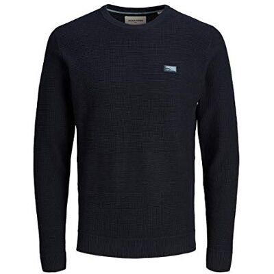 12184765 JACK & JONES Męski sweter Jcobruce Knit Crew Neck Sts, Navy Blazer/, 38 PL 12184765 JACK & JONES Męski sweter Jcobruce Knit Crew Neck Sts, Navy Blazer/, 38 PL