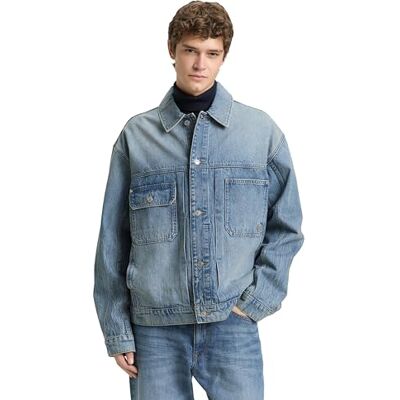 1050016 TOM TAILOR Denim Męska kurtka dżinsowa , 10127-Tinted Blue Denim, S 1050016 TOM TAILOR Denim Męska kurtka dżinsowa , 10127-Tinted Blue Denim, S