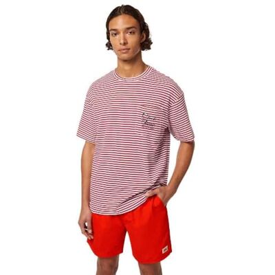 180499 Scotch & Soda Męska koszulka z krótkim rękawem typu t-shirt, z dżerseju typu t-shirt, Roadside Red Stripe, L 180499 Scotch & Soda Męska koszulka z krótkim rękawem typu t-shirt, z dżerseju typu t-shirt, Roadside Red Stripe, L