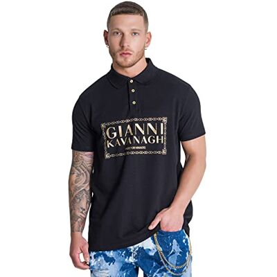 GKM003605 Gianni Kavanagh Męska koszulka polo z czarnym łańcuchem T XXL GKM003605 Gianni Kavanagh Męska koszulka polo z czarnym łańcuchem T XXL