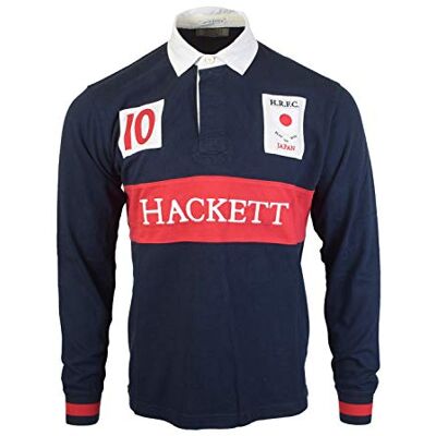 HM570750-595 Hackett London Męska koszulka polo do rugby Japonia, Niebieski (granatowy 595), L HM570750-595 Hackett London Męska koszulka polo do rugby Japonia, Niebieski (granatowy 595), L