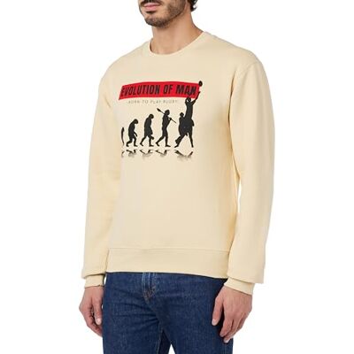 UXREPCZSW043 Republic Of California "Evolution of Man" Bluza męska, naturalna, rozmiar XL, Naturalny, XL UXREPCZSW043 Republic Of California "Evolution of Man" Bluza męska, naturalna, rozmiar XL, Naturalny, XL