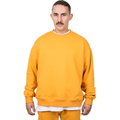 BS-LUX-0014-XXL Blackskies Oversize Heavyweight Crewneck Sweater Streetwear luksusowy sweter męski damski sweter bluza sweter sweter sweter, musztarda, XXL BS-LUX-0014-XXL Blackskies Oversize Heavyweight Crewneck Sweater Streetwear luksusowy sweter męski damski sweter bluza sweter sweter sweter, musztarda, XXL