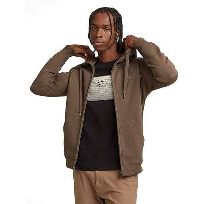 D16122 G-STAR RAW Bluza męska Premium Core Hooded, Brązowy, M D16122 G-STAR RAW Bluza męska Premium Core Hooded, Brązowy, M