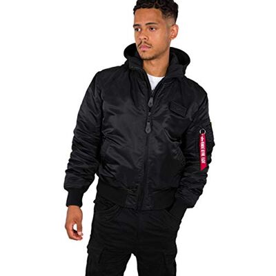 128113-95 Alpha Industries MA-1 ZH Back Print Bomber Jacket dla mężczyzn Black/White 128113-95 Alpha Industries MA-1 ZH Back Print Bomber Jacket dla mężczyzn Black/White