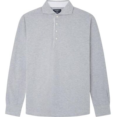 HM550959 Hackett London Koszulka polo męska Cutaway Ls, Beżowy (cement), M HM550959 Hackett London Koszulka polo męska Cutaway Ls, Beżowy (cement), M