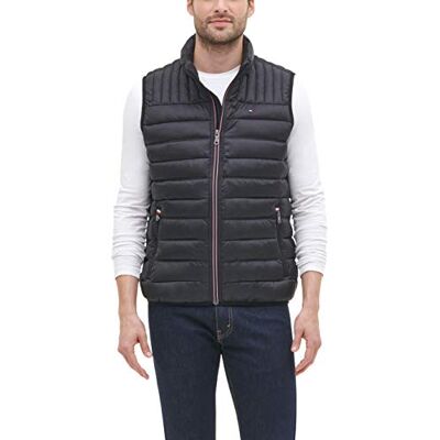 158AN478-BLK-2XL Tommy Hilfiger Męska lekka kamizelka puchowa, Czarny, XXL 158AN478-BLK-2XL Tommy Hilfiger Męska lekka kamizelka puchowa, Czarny, XXL