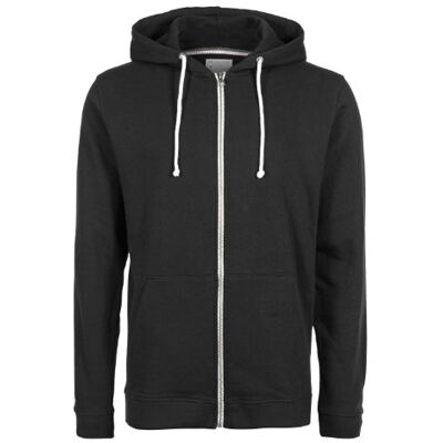 16029398-Black SELECTED HOMME Kurtka męska Hank Zip Hood Sweat I, czarny (Black C-N10), M 16029398-Black SELECTED HOMME Kurtka męska Hank Zip Hood Sweat I, czarny (Black C-N10), M