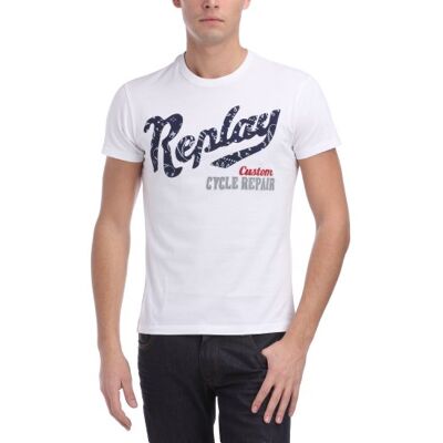 M3065 .000.2660 Replay M3065 Koszulka Męska, Biały (Optical White), 3XL M3065 .000.2660 Replay M3065 Koszulka Męska, Biały (Optical White), 3XL