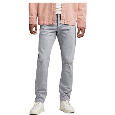 51001-D324-D901 G-STAR 3301 Slim Jeans Dżins Mężczyźni, Szary (Sun Faded Ripped Skyrocket ), 30W / 34L 51001-D324-D901 G-STAR 3301 Slim Jeans Dżins Mężczyźni, Szary (Sun Faded Ripped Skyrocket ), 30W / 34L
