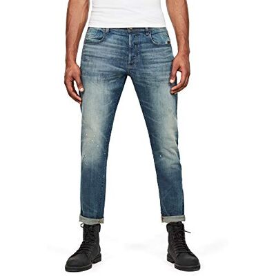 D16850-B767-A942 G-STAR RAW Męskie dżinsy w kształcie litery G, Niebieski (Antic Faded Lagoon ), 28W / 32L D16850-B767-A942 G-STAR RAW Męskie dżinsy w kształcie litery G, Niebieski (Antic Faded Lagoon ), 28W / 32L