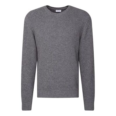 845589 Seidensticker Męski sweter z dzianiny Regular Fit Soft Sweter z dzianiny Mieszanka wełny, szary, 3XL 845589 Seidensticker Męski sweter z dzianiny Regular Fit Soft Sweter z dzianiny Mieszanka wełny, szary, 3XL