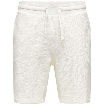 ONLY & SONS Shorts Onskian Life Seersucker - Biały 2XL ONLY & SONS Shorts Onskian Life Seersucker - Biały 2XL