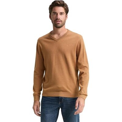 1039811 TOM TAILOR Sweter męski, 39098 Mid Brown Melange, XS 1039811 TOM TAILOR Sweter męski, 39098 Mid Brown Melange, XS