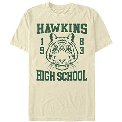 9f3af7d0-1ca1-4032-8b66-4fe748c471e4 Stranger Things Men's Hawkins High Tiger 1983 Short Sleeve T-Shirt, Natural, 3XL, naturalny, 3XL 9f3af7d0-1ca1-4032-8b66-4fe748c471e4 Stranger Things Men's Hawkins High Tiger 1983 Short Sleeve T-Shirt, Natural, 3XL, naturalny, 3XL