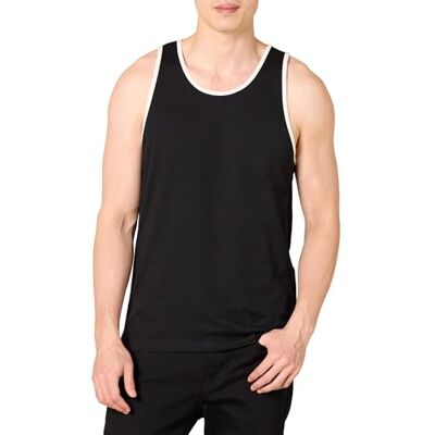 AE1816884-Black/White-X-Small3 Amazon Essentials Men's Koszulka typu tank top slim fit, Biały/Czarny, XS AE1816884-Black/White-X-Small3 Amazon Essentials Men's Koszulka typu tank top slim fit, Biały/Czarny, XS