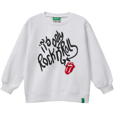 3UNIG10IQ United Colors of Benetton Bluza bez kaptura dla dzieci i młodzieży, Kolor biały, 5 anni 3UNIG10IQ United Colors of Benetton Bluza bez kaptura dla dzieci i młodzieży, Kolor biały, 5 anni