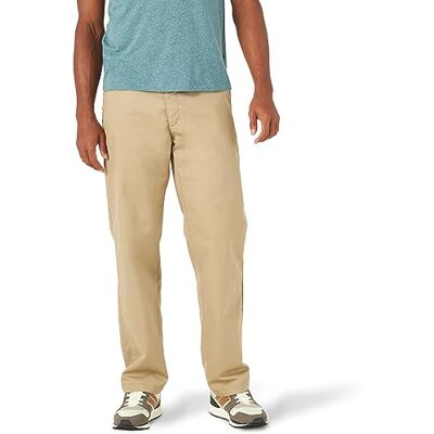 42831 Lee Męskie spodnie Total Freedom Stretch Relaxed Fit Flat Front Casual, Khaki, 38W / 34L 42831 Lee Męskie spodnie Total Freedom Stretch Relaxed Fit Flat Front Casual, Khaki, 38W / 34L