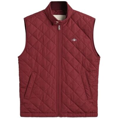 7006341 GANT Quilted Windcheater VEST, czerwony (wine red), S 7006341 GANT Quilted Windcheater VEST, czerwony (wine red), S