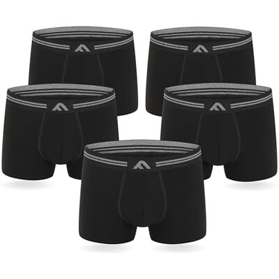 FM-BAMBOXER-5-B-3XL FM London Bokserki męskie z bambusa, 5 sztuk, ze stretchem, wygodne bokserki bambusowe dla mężczyzn z elastycznym ściągaczem bez etykiet, czarny, 3XL FM-BAMBOXER-5-B-3XL FM London Bokserki męskie z bambusa, 5 sztuk, ze stretchem, wygodne bokserki bambusowe dla mężczyzn z elastycznym ściągaczem bez etykiet, czarny, 3XL